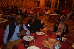 Dîner au restaurant pendant la formation en Audit de projet et implantation du contrôle interne