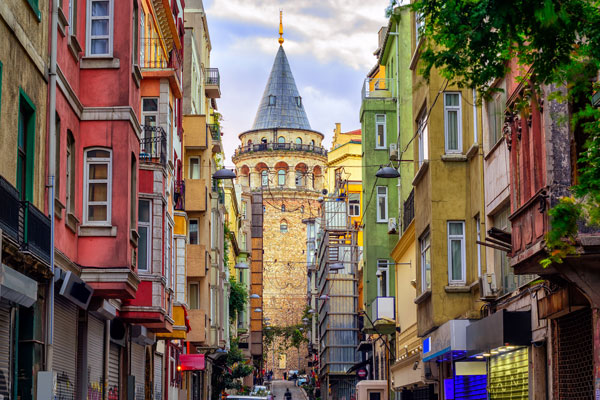 Vue de la tour Galata à Istanbul